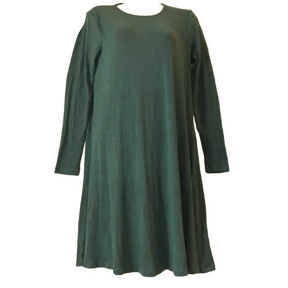 Old Navy Dress LS Knit Swing Green S Long Sleeve Midi Soft Stretch Fairy Flowy - Picture 13 of 13